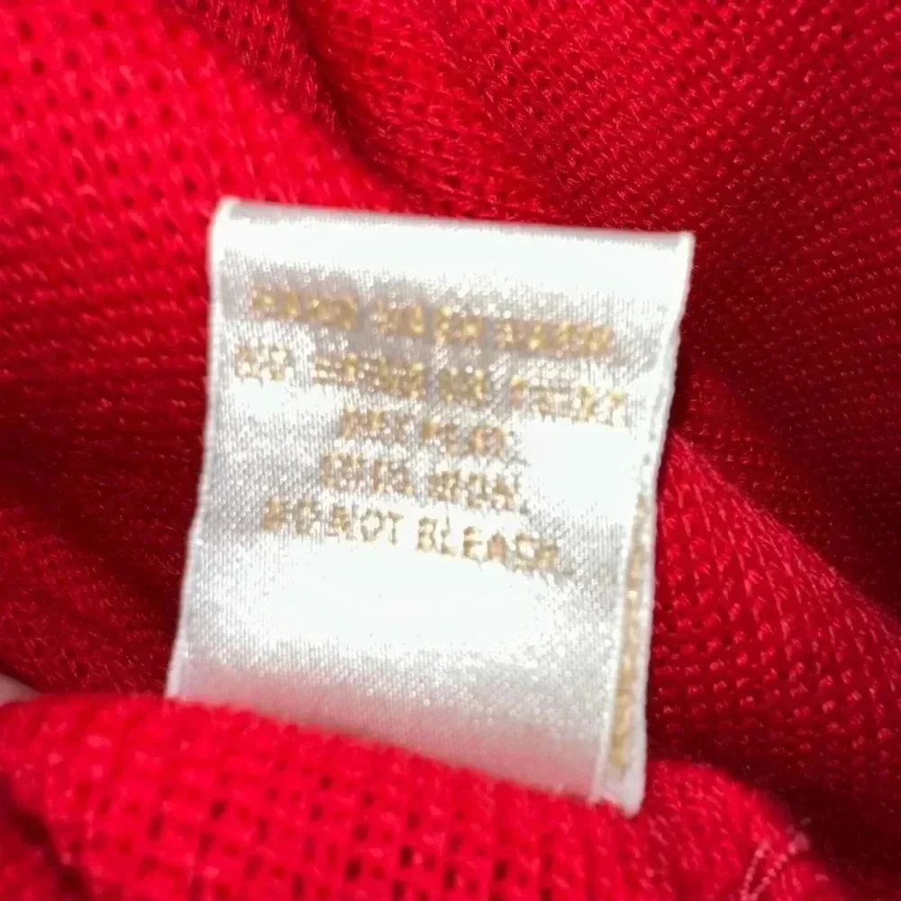 VINTAGE Women's John Henry Editions Sweater L, Red & Gold, Embroidery - Picture 14 of 16